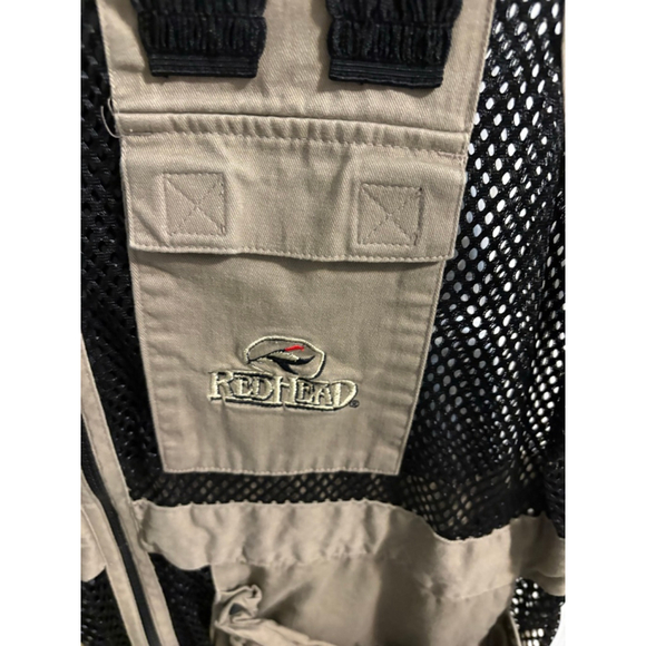 Vintage RedHead Upland Bird Hunting Shooting Vest Mens L/XL Mesh Tan Black - Picture 7 of 9